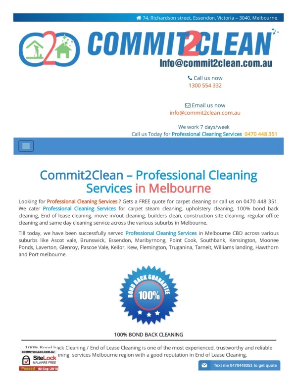 Professional Cleaning Services in Melbourne