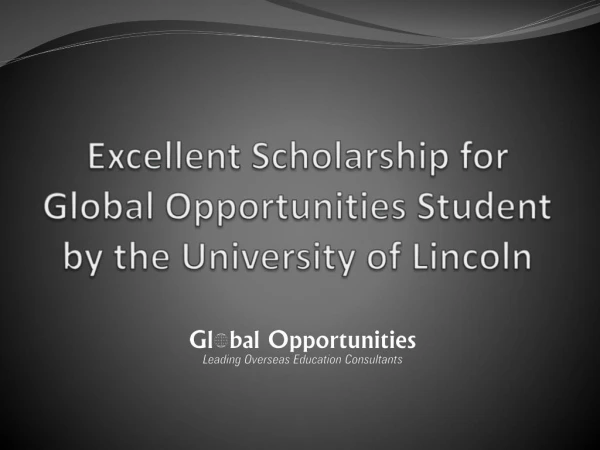 Scholarship by the University of Lincoln