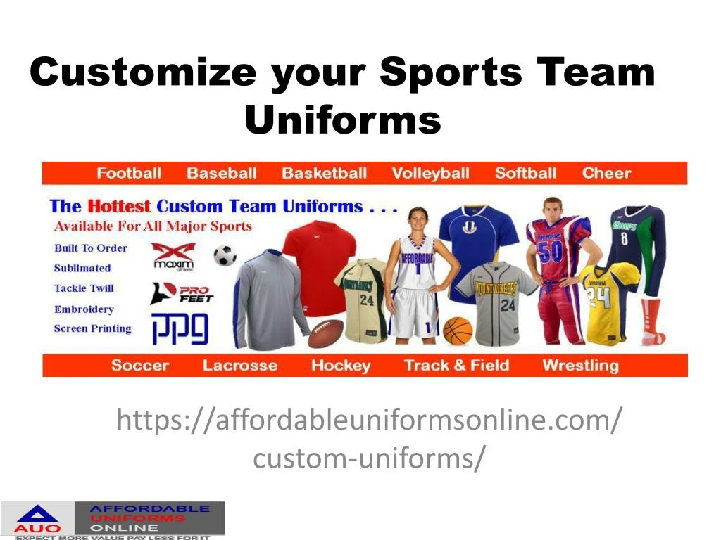 customize your sports team uniforms