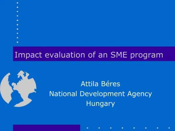 Impact evaluation of an SME program