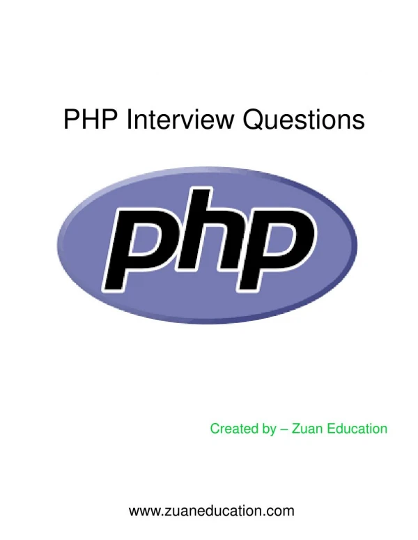 PHP Interview Questions for Freshers