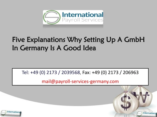 Five Explanations Why Setting Up A GmbH In Germany Is A Good Idea