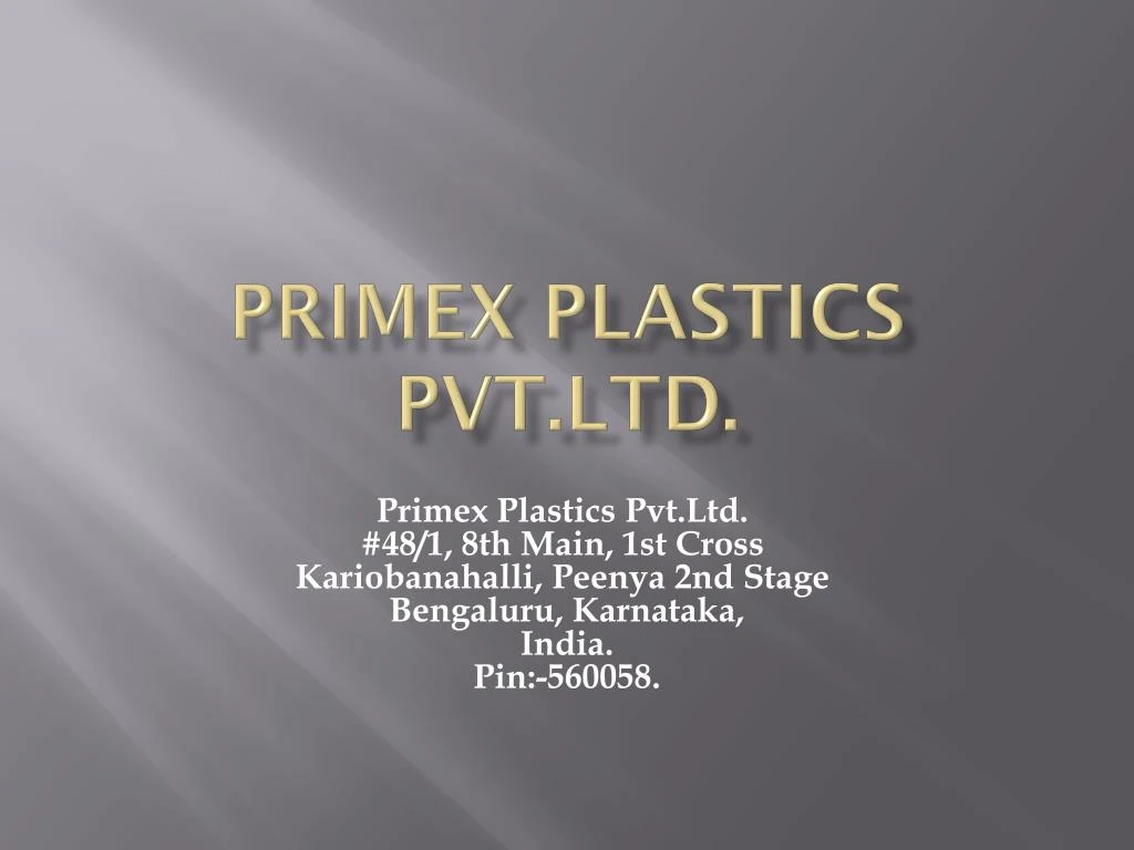 primex plastics pvt ltd