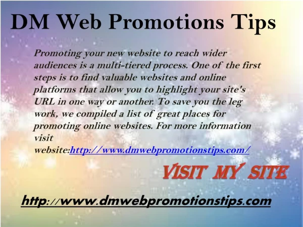 promoting your new website to reach wider