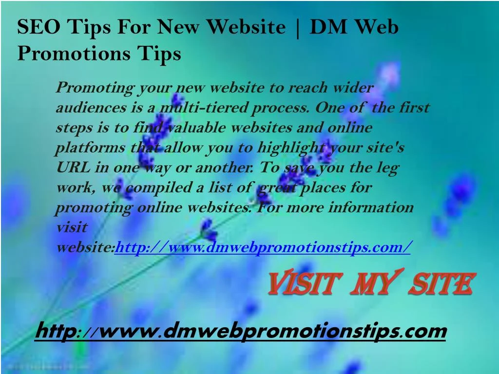 promoting your new website to reach wider