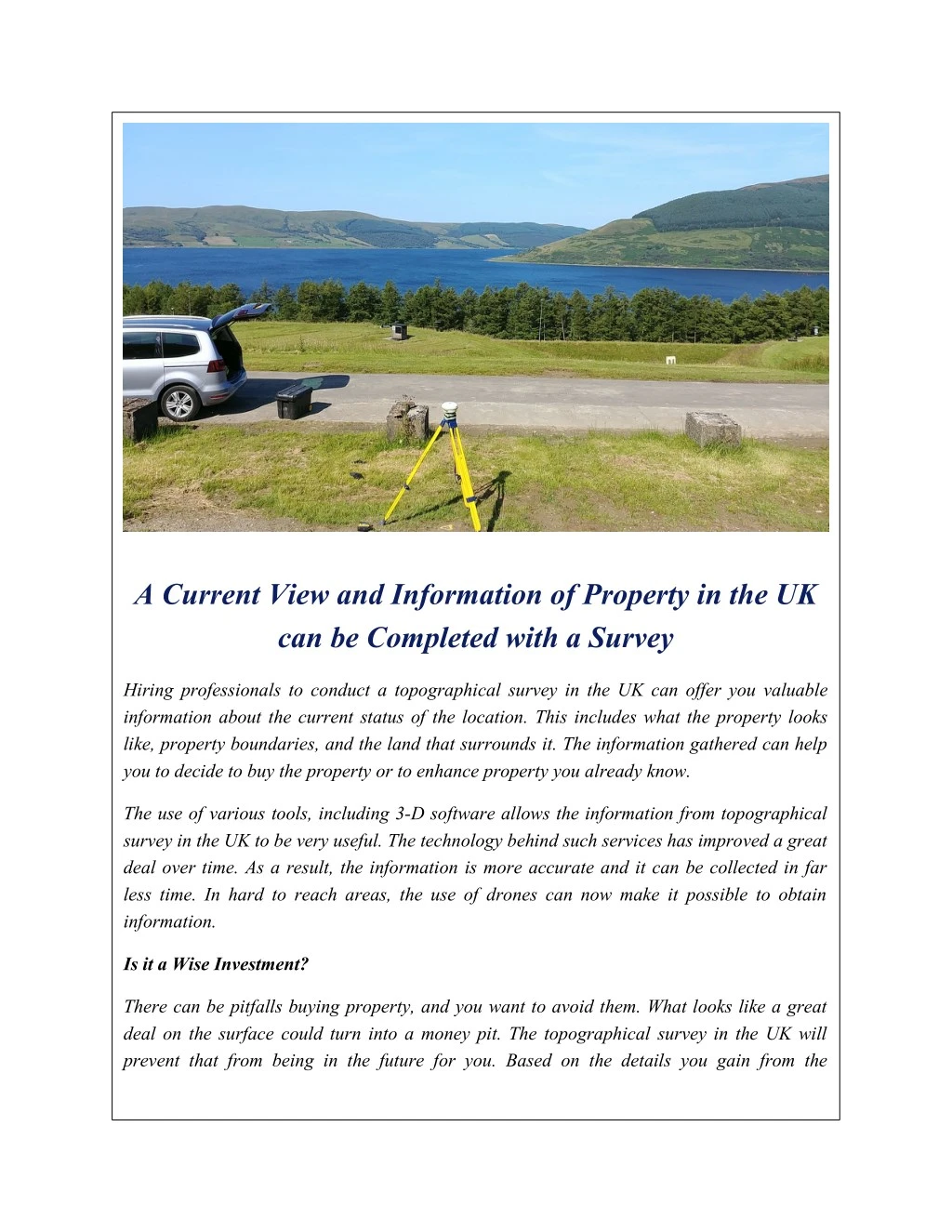 a current view and information of property