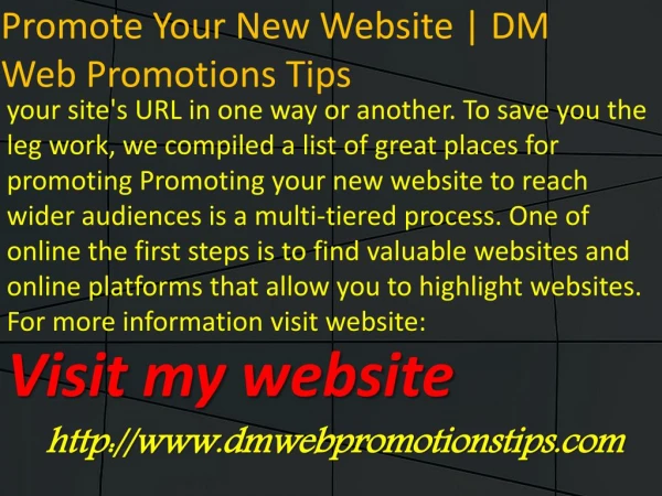 Top 10 SEO Sites | DM Web Promotions Tips