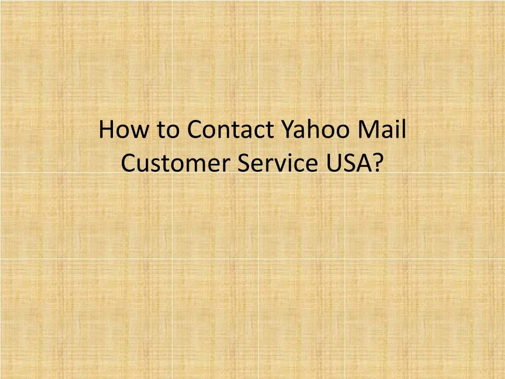 how to contact yahoo mail customer service usa