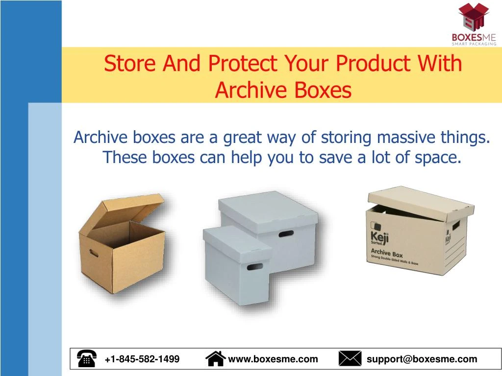 store and protect your product with archive boxes