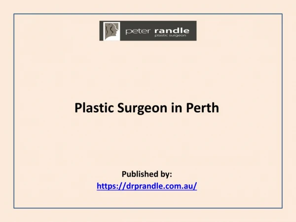 Plastic Surgeon in Perth
