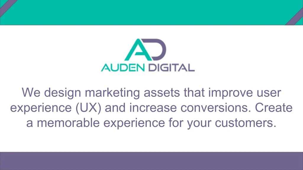 we design marketing assets that improve user