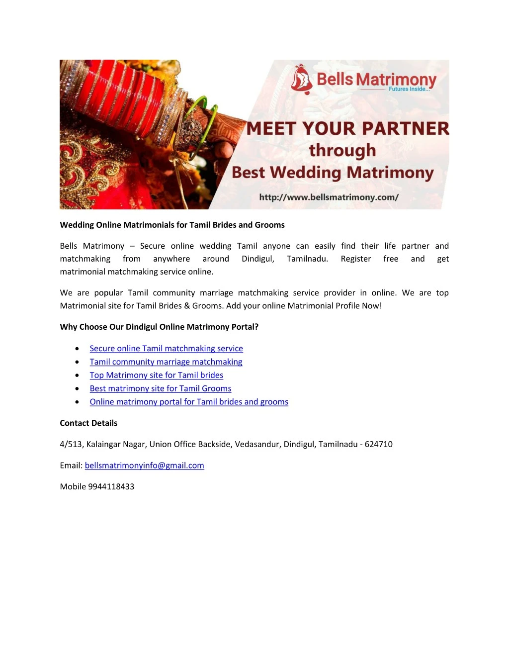 wedding online matrimonials for tamil brides