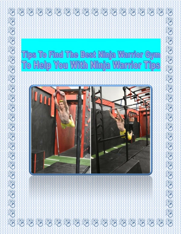 Tips to Find the Best Ninja Warrior Gym