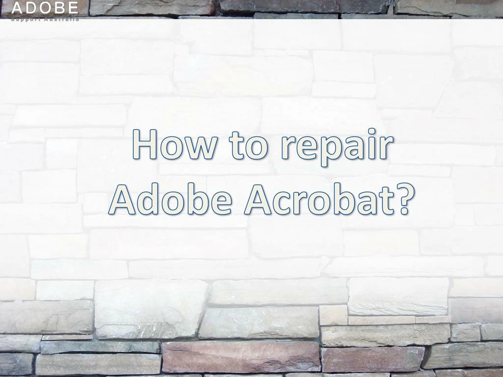 how to repair adobe acrobat