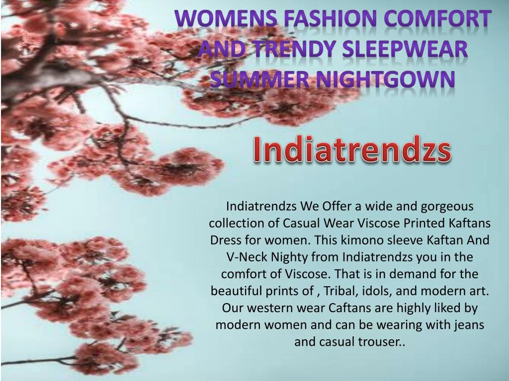 womens fashion comfort and trendy sleepwear