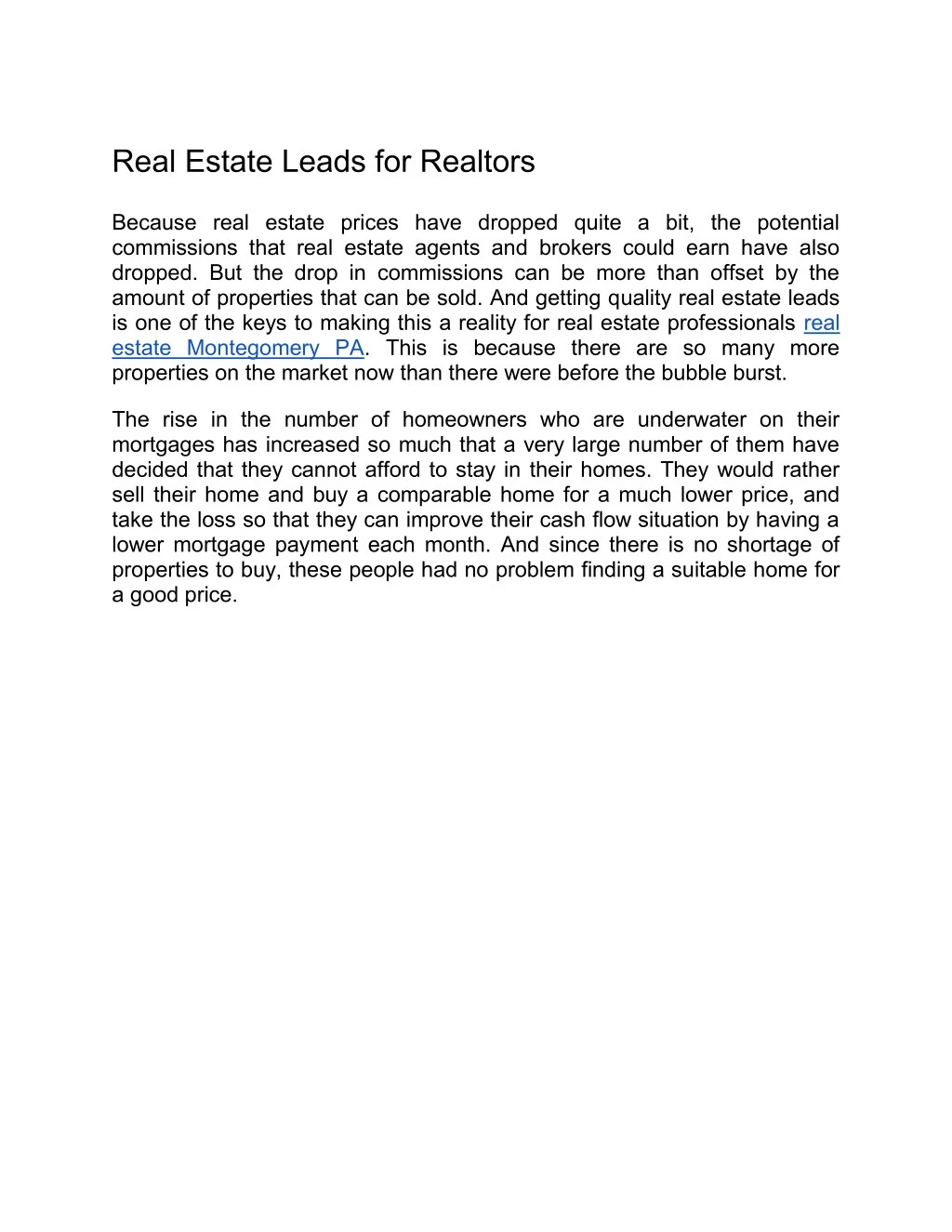 real estate leads for realtors