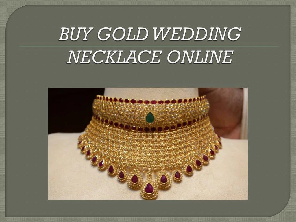 buy gold wedding necklace online