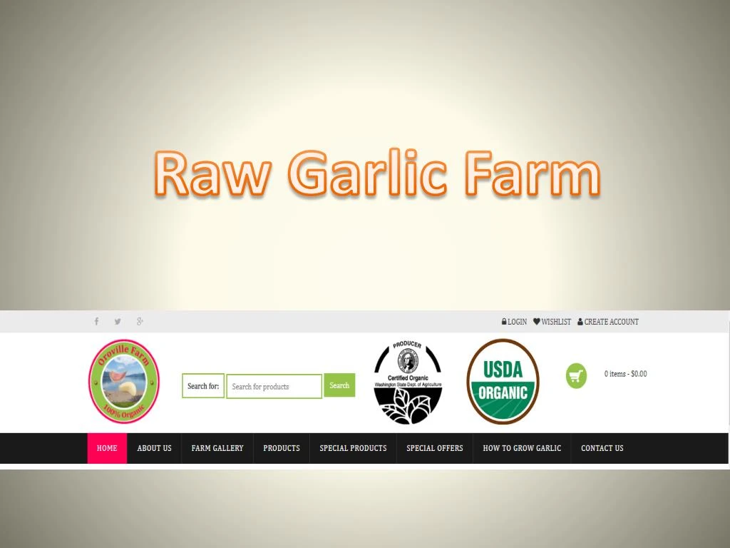 raw garlic farm