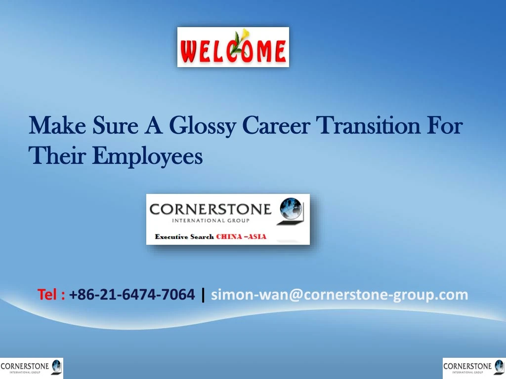 make sure a glossy career transition for make
