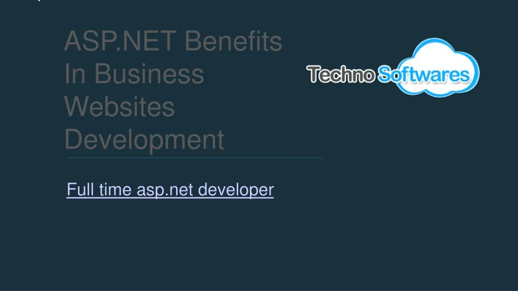 asp net benefits in business websites development