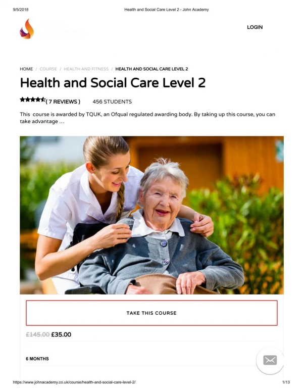 Health and Social Care Level 2 - John Academy