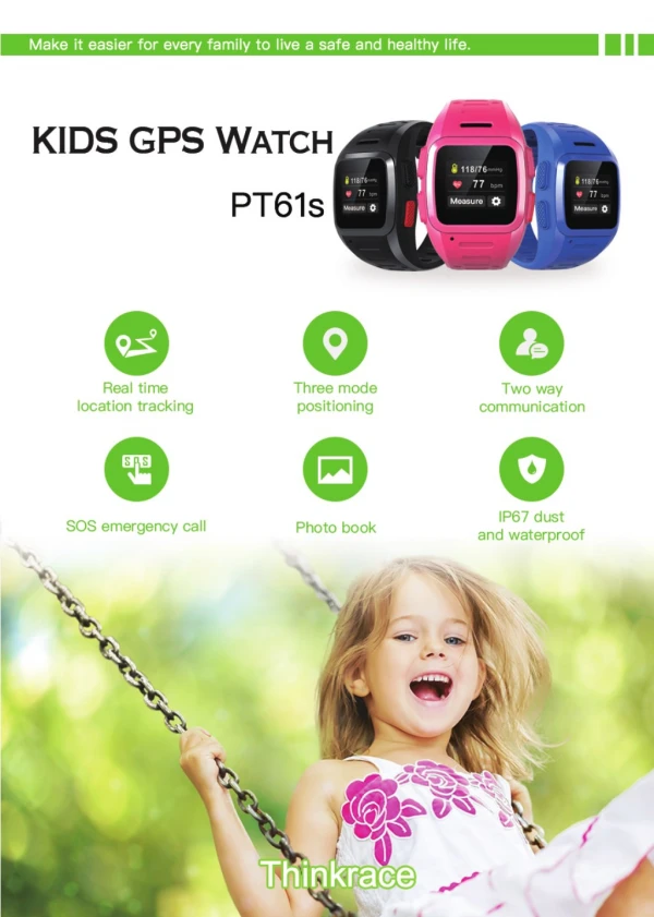 Smart Child Gps Watch PT61 to keep your children safe