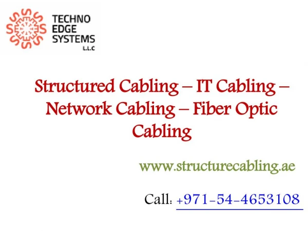 Structured Cabling Dubai - Network Cabling Company in Dubai