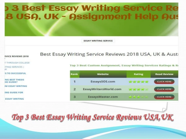 Top 3 Best Essay Writing Service Reviews