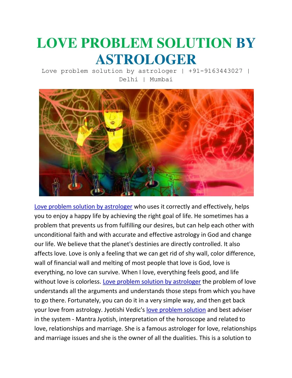 love problem solution by astrologer love problem