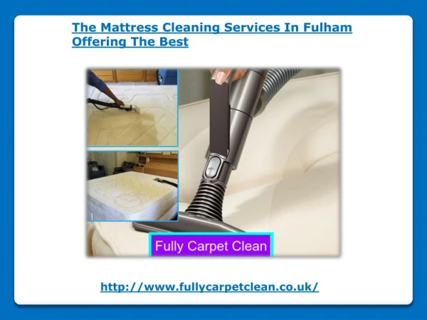 Mattress Cleaning Services In Fulham