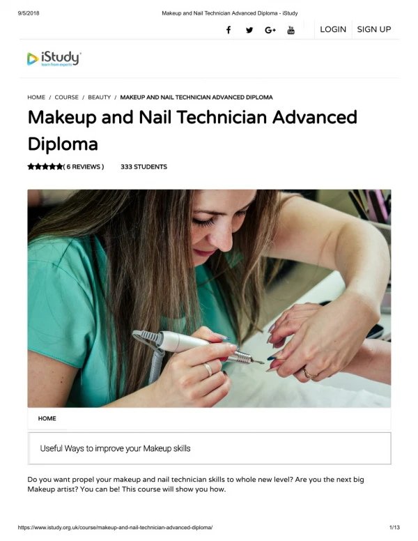 Makeup and Nail Technician Advanced Diploma - istudy