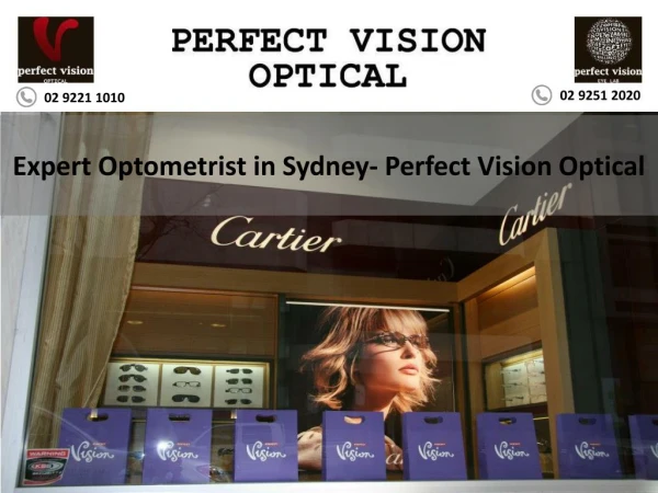 Expert Optometrist in Sydney- Perfect Vision Optical