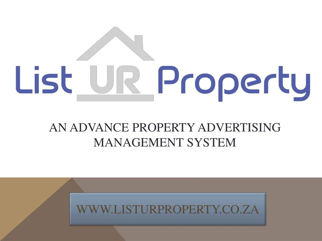 an advance property advertising management system