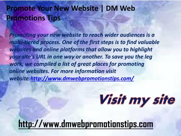 promoting your new website to reach wider
