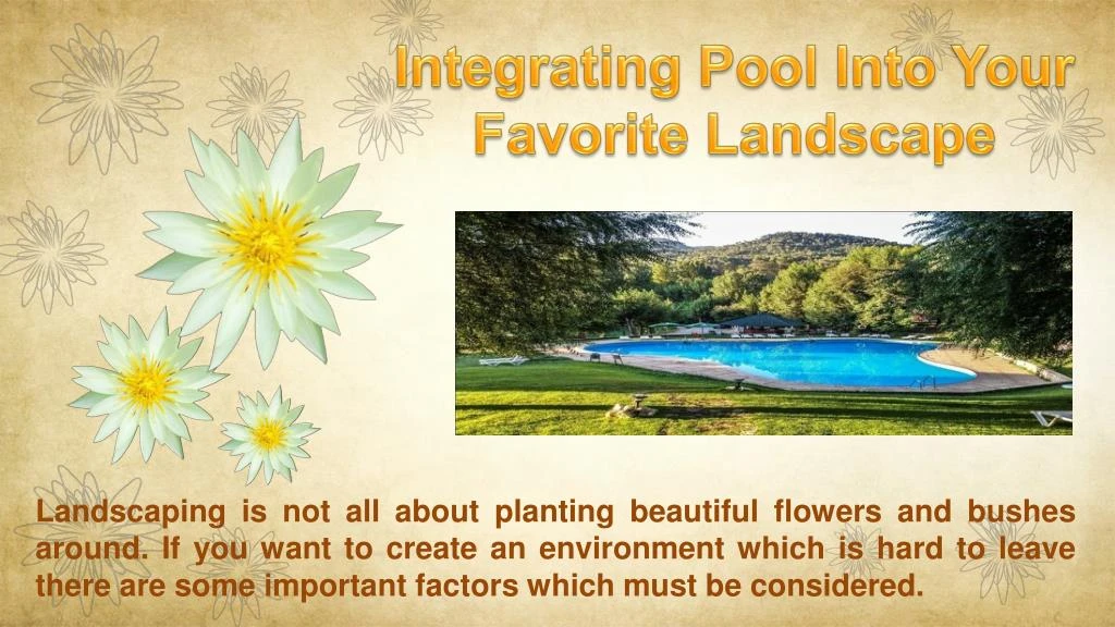 integrating pool into your favorite landscape