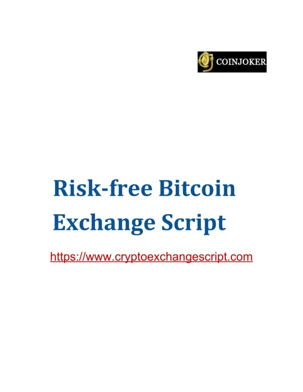 Risk-free Bitcoin Exchange script