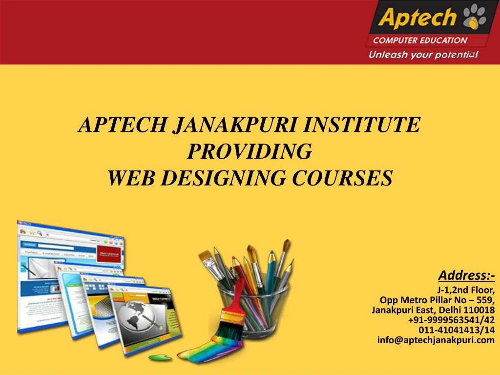 aptech janakpuri institute providing web designing courses