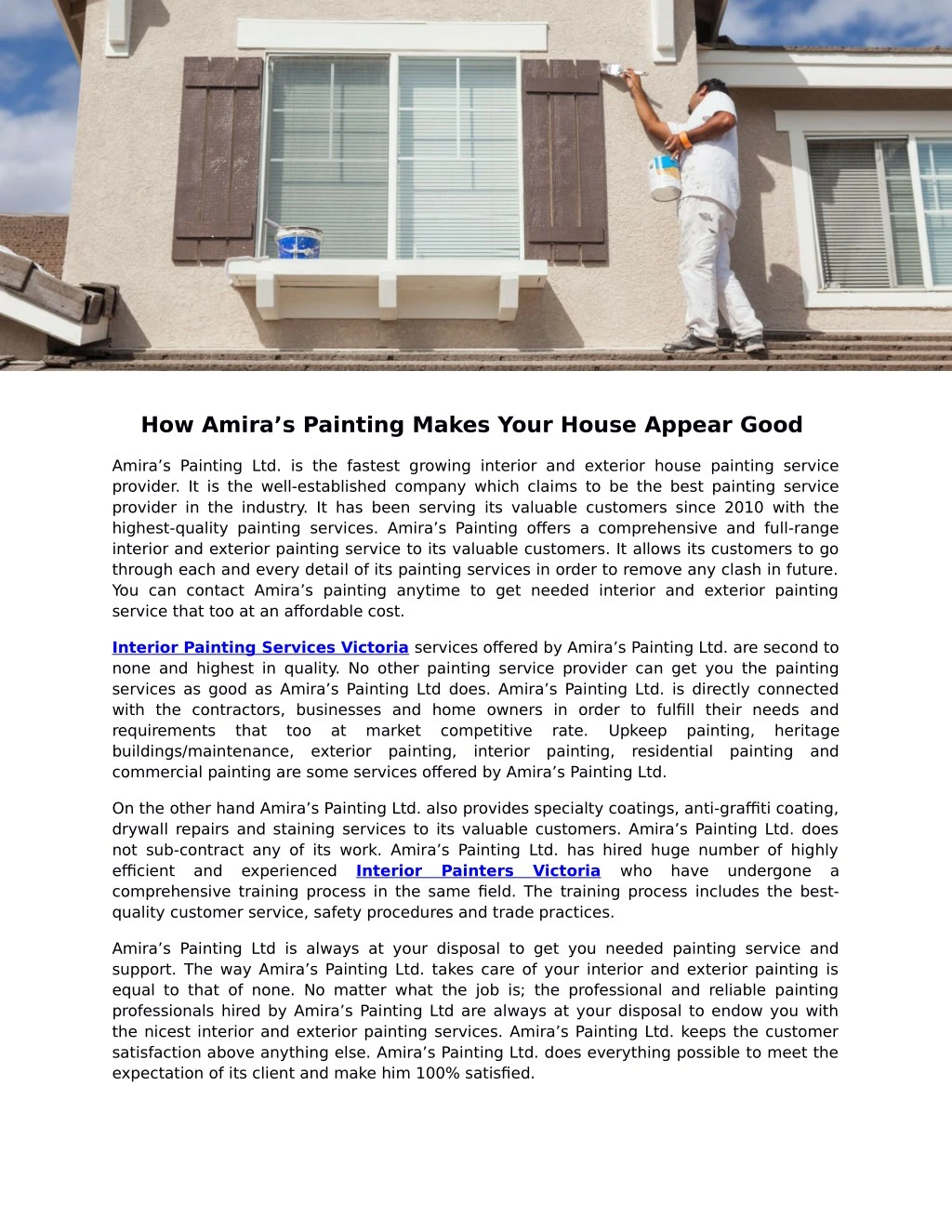 how amira s painting makes your house appear good