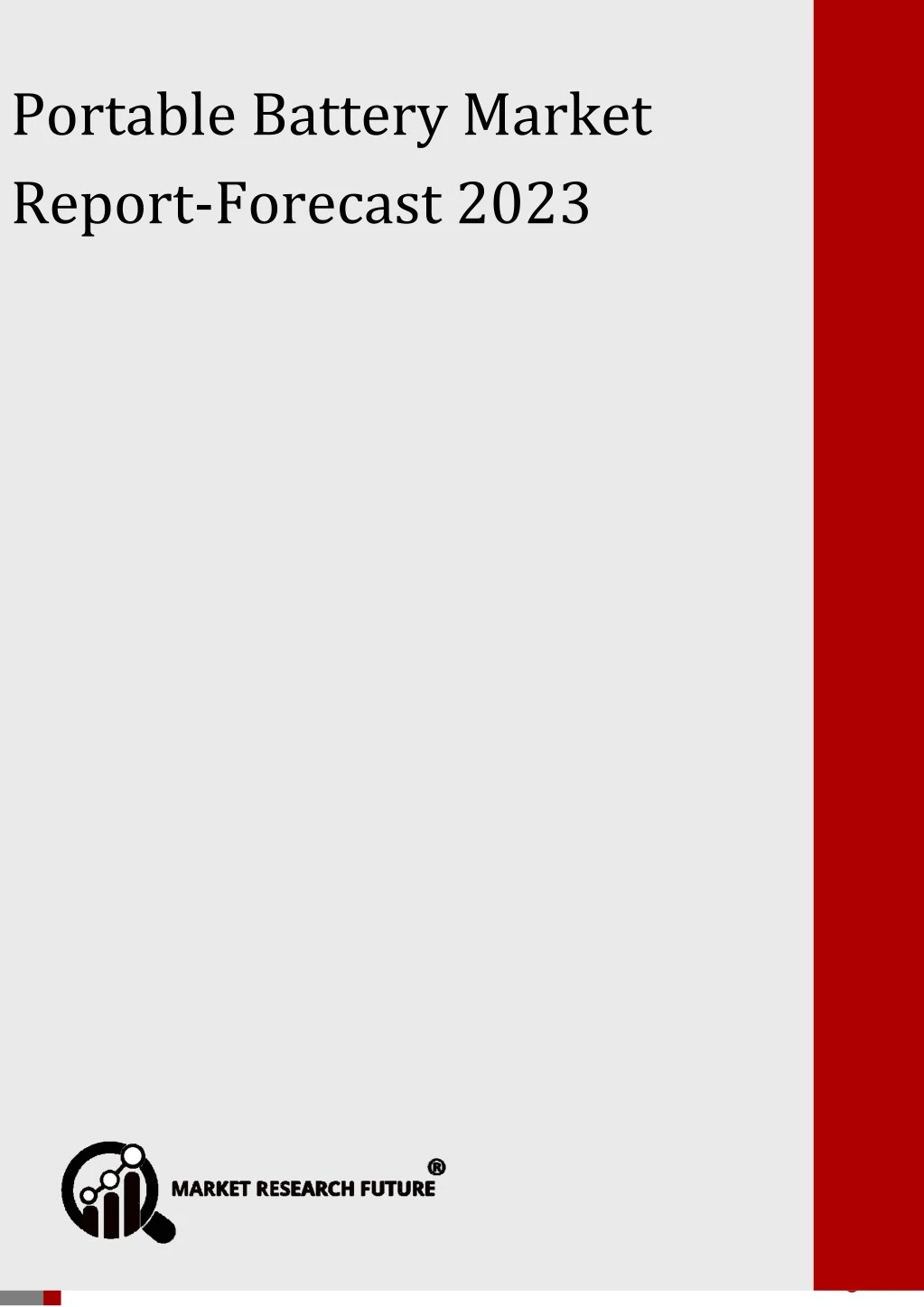 portable battery market report forecast 2023