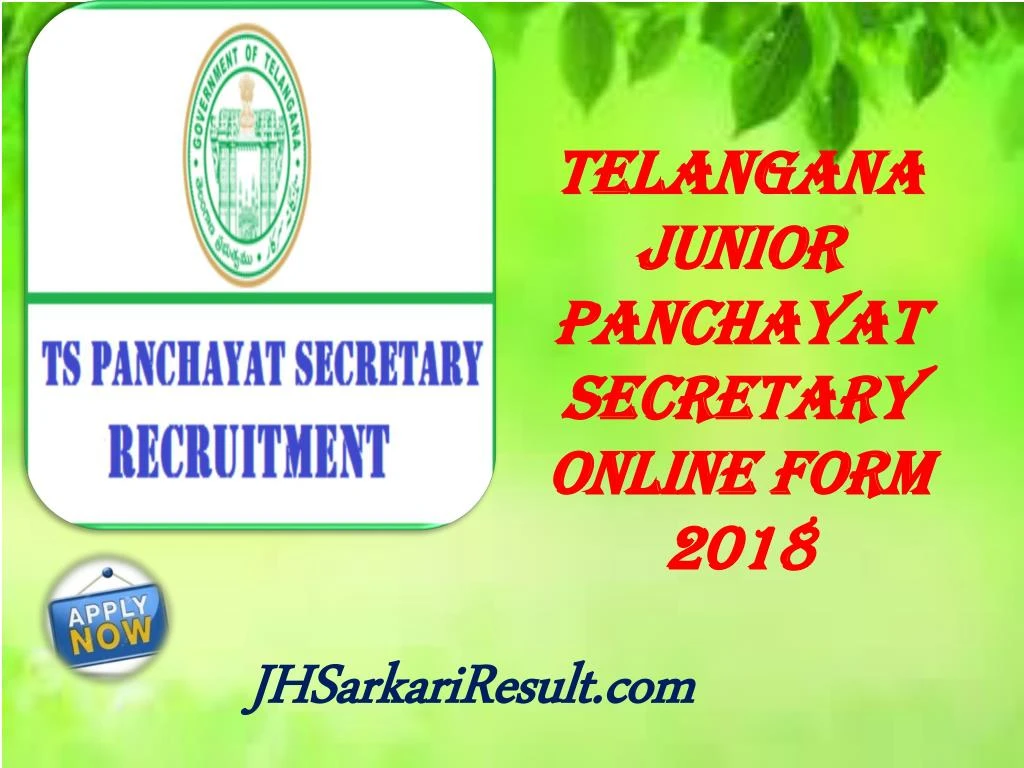 telangana junior panchayat secretary online form