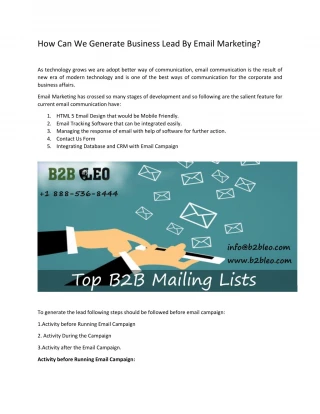B2B Mailing Lists | Top B2B Mailing Lists | B2B Leo