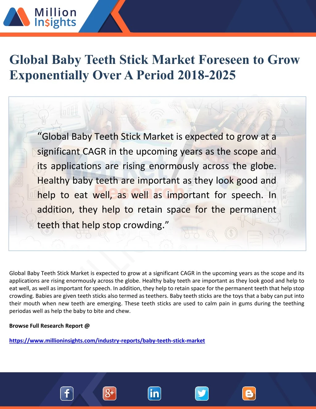 global baby teeth stick market foreseen to grow