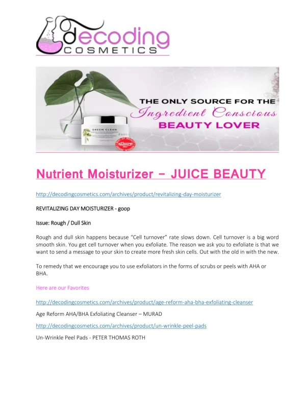 Skin Care Moisturizer | Skin Moisturizer Products