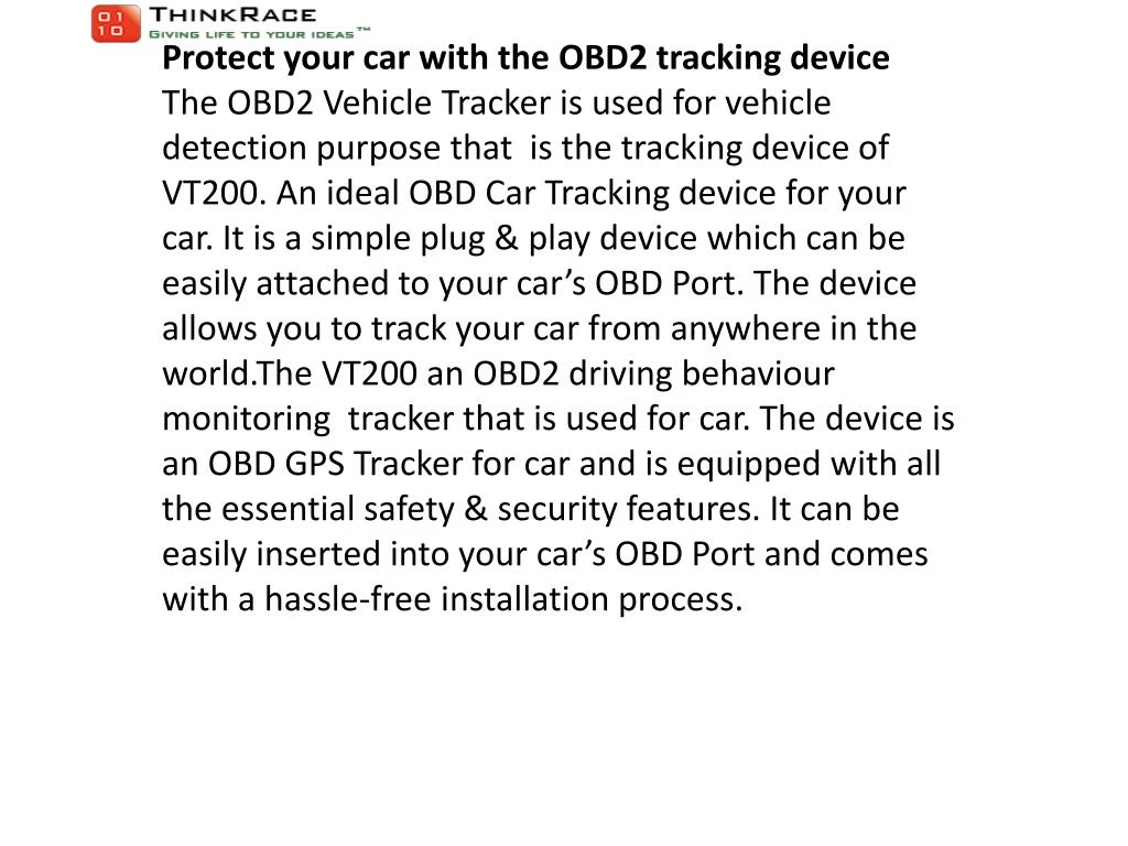 protect your car with the obd2 tracking device
