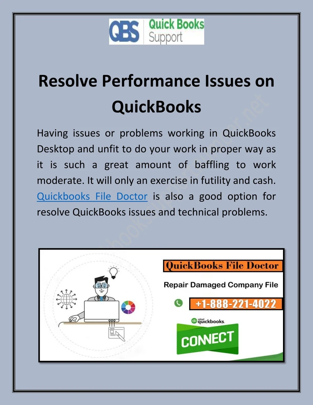 resolve performance issues on quickbooks