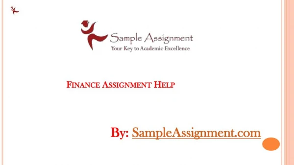 Stuck With Finance Assignment Help