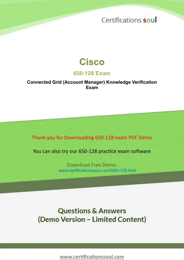650-128 Cisco Exam Questions And Answers
