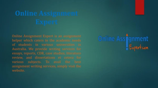 Online Assignment Expert for Assignment help