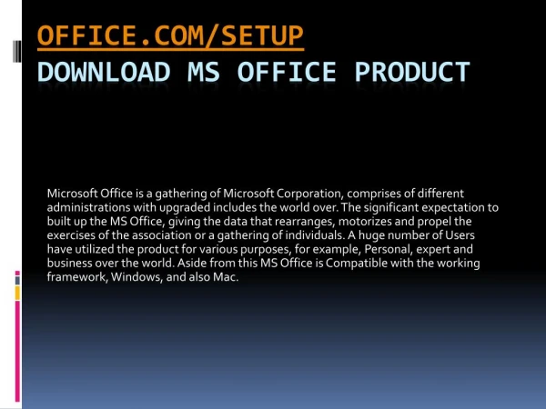 office com setup download ms office product