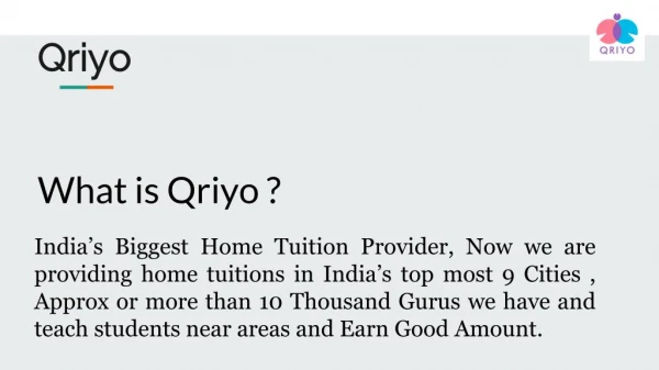Qriyo - Home Tutors & Home Tuitions